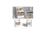 Vicco Kinderregal Bücherregal Wandregal Luigi Weiß 72x96 cm modern Kinderzimmer Regal Spielzeugregal Dekoregal Standregal Aufbewahrungsregal Würfelregal Schublade Ablage Fach freistehend Faltbox