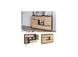 Vicco Sideboard Ruben 120 x 84 cm Anthrazit Eiche Kommode