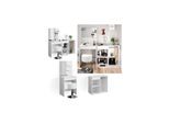 Vicco Schminktisch Frisiertisch Schminkkommode Isabelle + Hocker Beistellschrank
