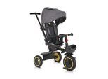 Byox Dreirad Tricycle Orion faltbar, PU-Reifen, drehbarer Sitz, Schiebestange gelb