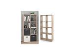 VICCO Raumteiler SCUTUM 8 Fächer Eiche Sonoma - Bücherregal Wandregal Standregal