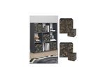 Vicco Raumteiler Würfelregal Standregal Nove Schwarz Faltbox Wohnzimmer Regal 104x108 cm modern Ablage 9 Fächer Dekoregal Ordnerregal Aufbewahrung