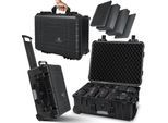 KESSER® Transportkoffer Fotokoffer Werkzeugkoffer mit Schaumstoff, Hartschalen-Kamerakoffer Universalkoffer mit Rollen Teleskopgriff, Wasserdicht Outdoor Trolley, Wetterfest, Stoßfest