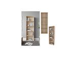 Vicco Bücherregal Bob, 190 x 60 cm, Sonoma, Wohnzimmer Standregal mit 5 Fächern