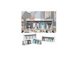 Vicco Sitzbank Kinderzimmerbank Kinderregal Luigi Weiß 142x53 cm modern Faltbox Kinderzimmer Regal Aufbewahrungsregal Bücherregal Lesebank Spielzeugaufbewahrung Organizer Regal-Bank-Kombi 4 Fächer