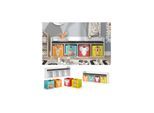 Vicco Bank-Regal Bücherregal Kinderregal Luigi Hellgrau 107x89 cm modern Faltbox Sitzbank Kinderzimmer Regal Wandregal Spielzeugregal Dekoregal Standregal Aufbewahrung Würfelregal Regal-Bank-Kombi