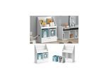 Vicco Kinderregal Bücherregal Wandregal Luigi Weiß 72x96 cm modern Kinderzimmer Regal Spielzeugregal Dekoregal Standregal Aufbewahrungsregal Würfelregal Schublade Ablage Fach freistehend Faltbox