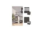 Vicco Raumteiler Würfelregal Standregal Ludus Weiß Faltbox Wohnzimmer Regal 36x145 cm modern Ablage 4 Fächer Dekoregal Ordnerregal Aufbewahrung