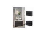 Vicco Waschtischunterschrank Maltin Weiß Anthrazit 80 x 58 cm Badezimmer