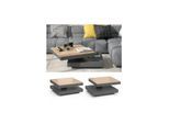 Vicco Couchtisch Sofatisch Beistelltisch Elias Anthrazit/Goldkraft Kaffeetisch