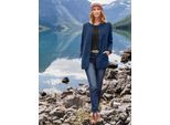 Fleecejacke AMBRIA, Damen, Gr. 38, blau (jeansblau), 100% Polyester, unifarben, Jacken Fleecejacke