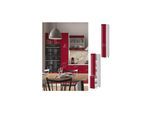 Vicco Apothekerhochschrank Küchenschrank Küchenzeile R-Line 30 cm Weiß Bordeaux Hochglanz