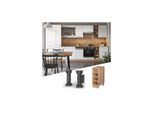 Vicco Regalunterschrank Küchenschrank Küchenmöbel Fame-Line Eiche modern 30 cm Küche Unterschrank Einbauküche Einlegeboden Küchenzeile Regal Aufbewahrung