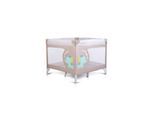 Reiselaufstall Giant, Laufstall klappbar, mit Matratze als Reisebett grau beige