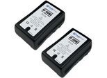 Trade Shop - 2x Trade-Shop Li-Ion Akku V-Mount 14,4V 10400mAh 150Wh mit D-Tap usb Ausgang für Sony DNW-A25WSP DNW-A28 DNW-A28P DSR-1 DSR-300A