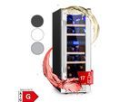 Vinovilla 17 Built-In Duo Zweizonen-Weinkühlschrank 53l 17 Fl. 3-Farben Glastür