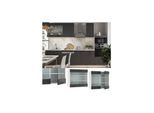 Vicco Hängeglasschrank 80 cm FAME Line Küchenschrank Küchenzeile Landhaus Anthrazit