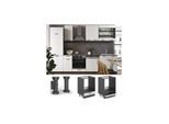 Vicco Herdumbauschrank 60 cm FAME Line Küchenschrank Küchenzeile Landhaus Weiß Anthrazit