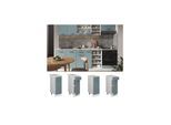 Vicco Schubunterschrank Küchenschrank R-Line Solid Weiß Blau Grau 30 cm modern