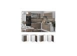 Vicco Eckunterschrank Küchenschrank Küchenzeile R-Line 86 cm Weiß Edelgrau Tür