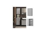 Vicco Hängeschrank für Badezimmer, Eliza 40 x 65 cm, Grau, Tür, moderne Badserie