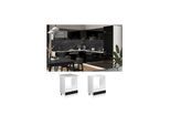 Vicco Herdschrank Küchenschrank R-Line Solid Weiß Schwarz 60 cm modern Arbeitsplatte