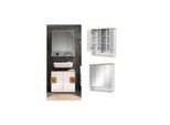 Vicco Spiegelschrank Badspiegel Wandspiegel Eden Weiß Artisan modern 70x78 cm Badezimmer Schrank Badschrank Badezimmermöbel Badmöbel 3 Türen Hochglanz