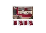 Vicco Schubladenunterschrank Küchenschrank Küchenzeile R-Line 60 cm Weiß Bordeaux Schublade Arbeitsplatte