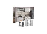 Vicco Regalhängeschrank Küchenschrank Küchenzeile R-Line 20 cm Weiß Fächer