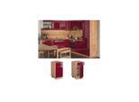 Vicco Schubunterschrank Küchenschrank Küchenzeile R-Line 40 cm Goldkraft Bordeaux