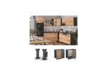 Vicco Eckunterschrank Küchenschrank Küchenzeile R-Line 86 cm Anthrazit Eiche Tür