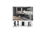 VICCO Eckunterschrank 87 cm Anthrazit Küchenzeile Unterschrank Fame