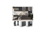 Vicco Unterschrank 80 cm FAME Line Küchenschrank Küchenzeile Landhaus Anthrazit