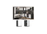 Vicco Hängeschrank Küchenschrank Küchenmöbel R-Line J-Shape Anthrazit Weiß 45 cm modern