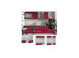 VICCO Hängeglasschrank 80 cm Bordeaux Hochglanz Küchenschrank Hängeschrank Küchenzeile Fame-Line