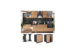 Vicco Unterschrank Küchenschrank Küchenmöbel Fame-Line Anthrazit Eiche modern 80 cm Küche Einbauküche Drehtür Einlegeboden Blende Küchenzeile