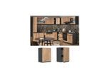 Vicco Hängeschrank Küchenschrank Küchenmöbel R-Line J-Shape Anthrazit Eiche 45 cm modern