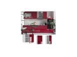 VICCO Hängeschrank 45 cm Bordeaux Hochglanz Küchenschrank Hängeschrank Küchenzeile Fame-Line