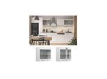 Vicco Hängeglasschrank Küchenschrank Küchenzeile R-Line 60 cm Weiß Tür Fächer Hochglanz