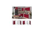 Vicco Eckunterschrank Küchenschrank Küchenzeile R-Line 86 cm Weiß Bordeaux Tür Hochglanz Arbeitsplatte