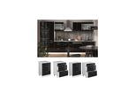 Vicco Schubladenunterschrank Küchenschrank R-Line Solid Weiß Schwarz 60 cm modern Arbeitsplatte