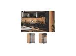 Vicco Hängeglasschrank Küchenschrank Küchenzeile R-Line 40 cm Goldkraft Anthrazit