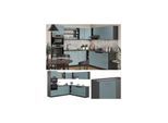 Vicco Eckküche R-Line Solid Anthrazit Blau Grau 247x237 cm modern Küchenschränke Küchenmöbel