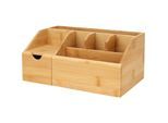 Kosmetik-Organizer, Bambus, natürliches Material, 24 x 15 x 11 cm