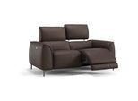 Ledercouch 2-Sitzer COMO Relaxsofa Sofa - Braun