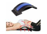 Rückendehner Ergonomischer Rückentrainer Rückenmassage Rückendehner Gegen Rückenbelastung und Schmerzen (Schwarz und Blau) - Minkurow