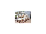 6er-Set Esszimmerstuhl Küchenstuhl Stuhl Crotone, LEDER ~ creme, helle Beine