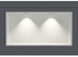 Wandnische aus Edelstahl NT306010X mit LED-Spot - 30 x 60 x 10 cm (H x B x T) - Farbe wählbar