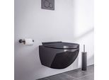 Spülrandloses WC E-9030 in Schwarz glänzend - inkl. Soft-Close-Deckel