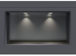 Wandnische aus Edelstahl NT306010X mit LED-Spot - 30 x 60 x 10 cm (H x B x T) - Farbe wählbar